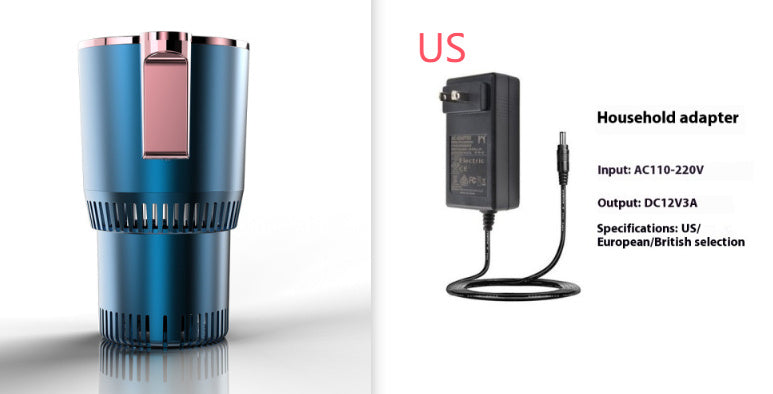 Smart Car Cup Holder Digital Temperature Display Drink Cup Warmer Cooler Mini Car Refrigerator